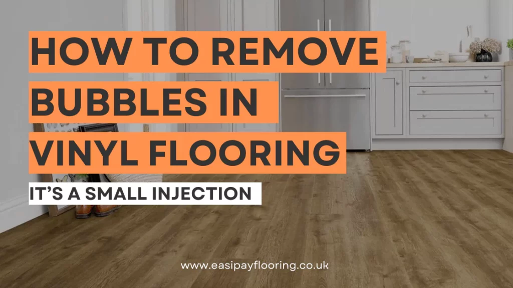blog banner: how to remove bubbles in vinyl flooring